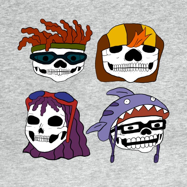 Rocket Power Skulls by TheDeathOfMyChildhood1